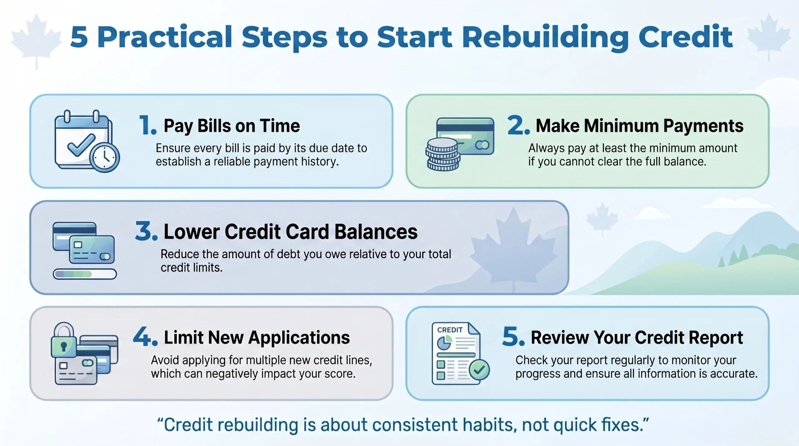 5 Steps to Rebuild Credit