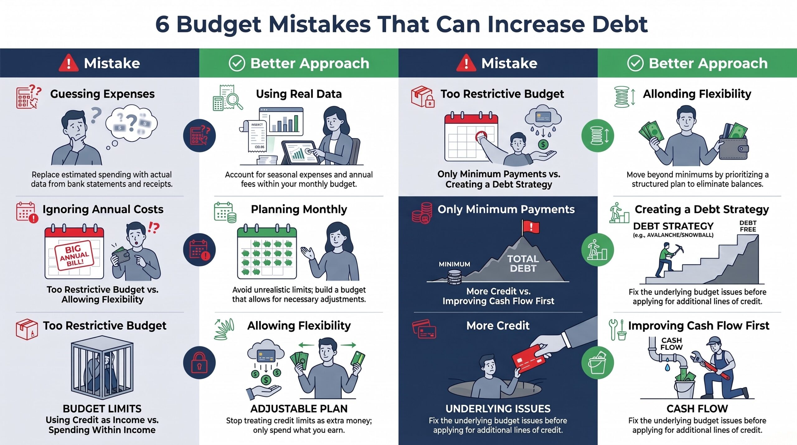 Budgeting Mistakes and Debt Solutions